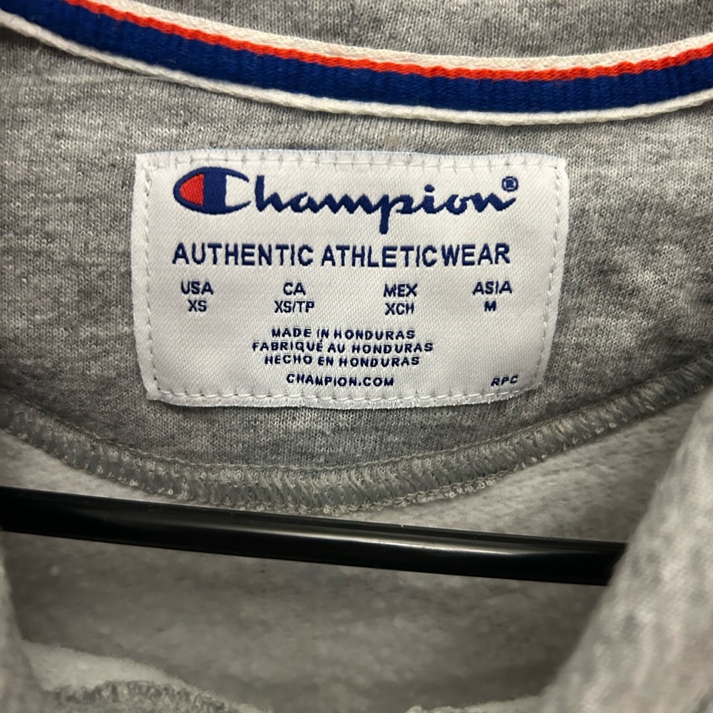 Light Gray Champion Hoodie, Size XS - Picture 3 of 3